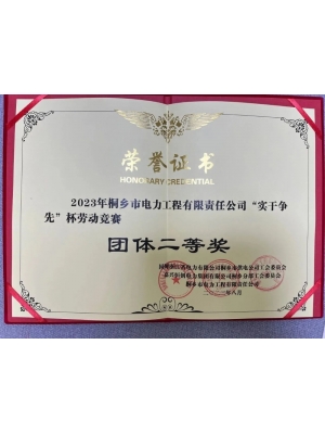 2023年“實干爭先”杯勞動競賽團(tuán)體二等獎
